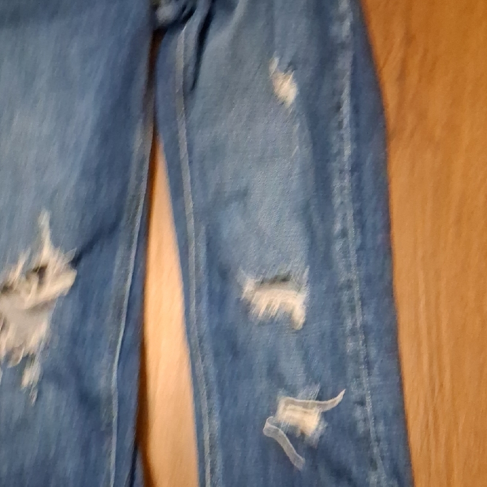 KanCan Blue Boyfriend Jeans with Distressed Details - Picture 5 of 8